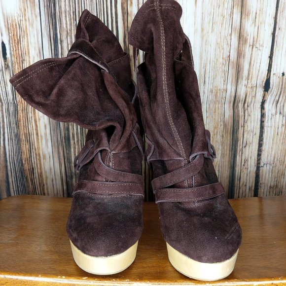 Alain Tondowski brown suede platforms EU38/US6.5 - Picture 6 of 7